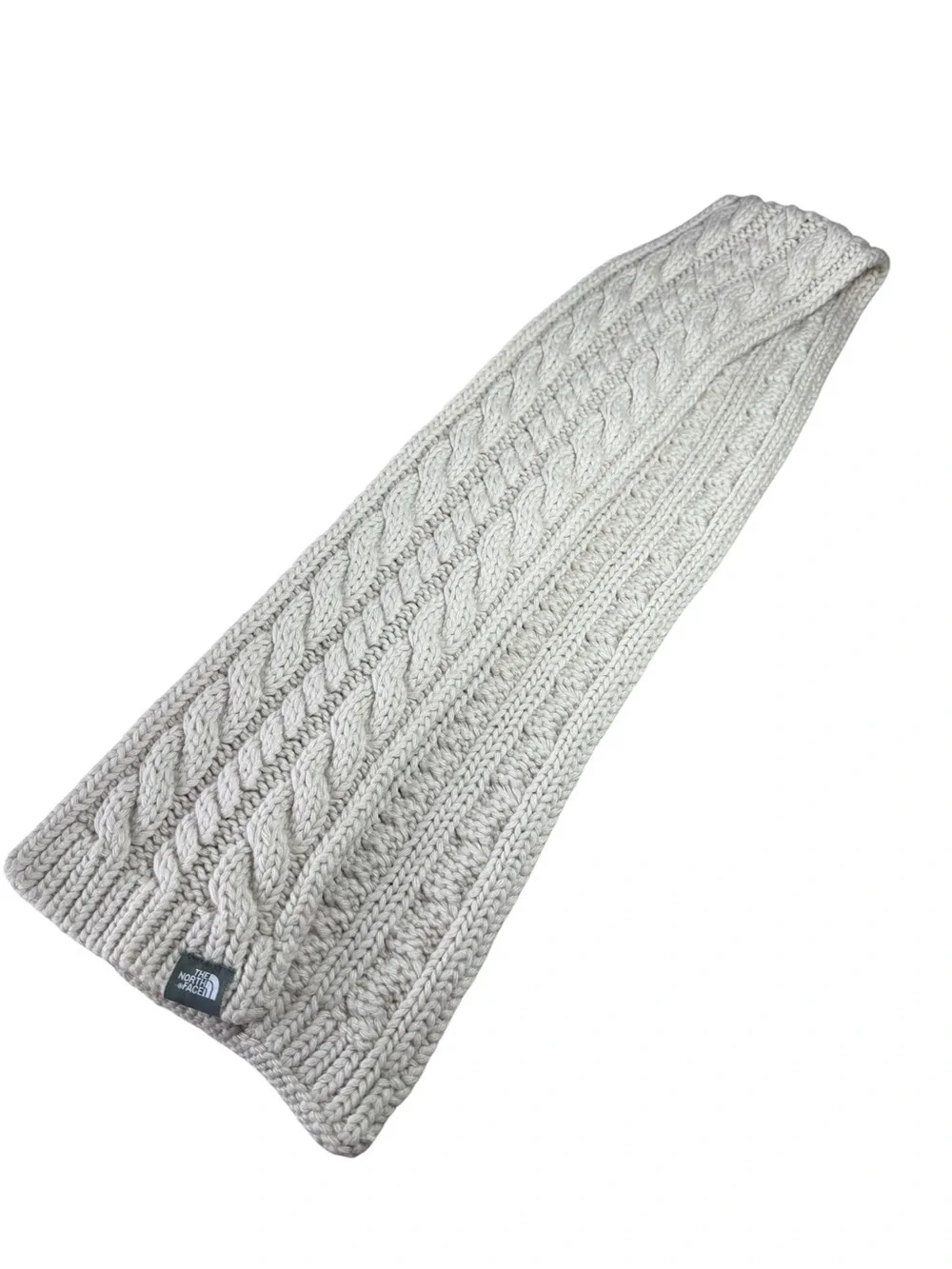 The North Face Cream Cable Knit Scarf